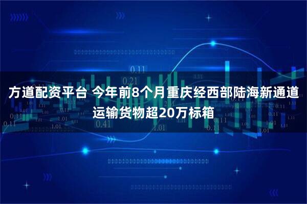 方道配资平台 今年前8个月重庆经西部陆海新通道运输货物超20万标箱